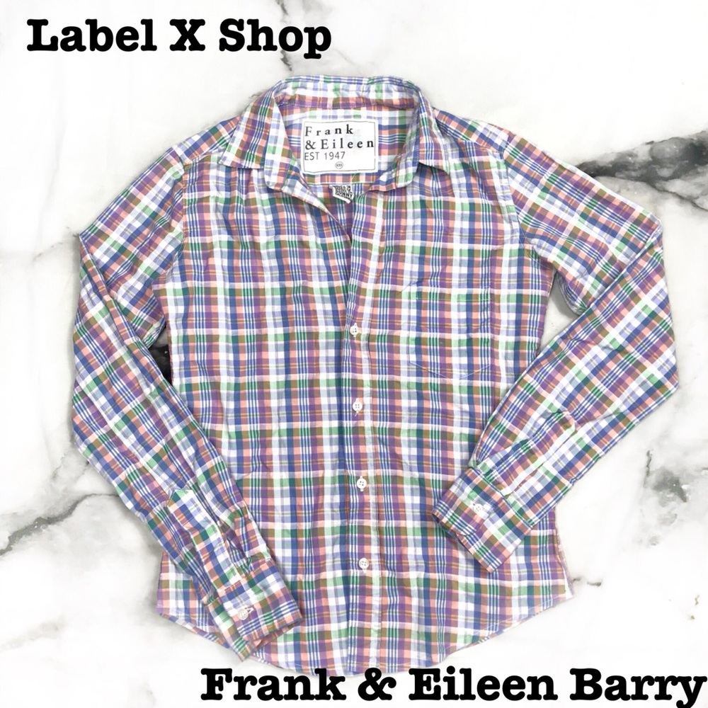 Frank & Eileen Barry Checkered Button Down Shirt